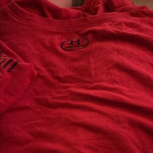 Under Armour Scarlet Tee with Black Logo